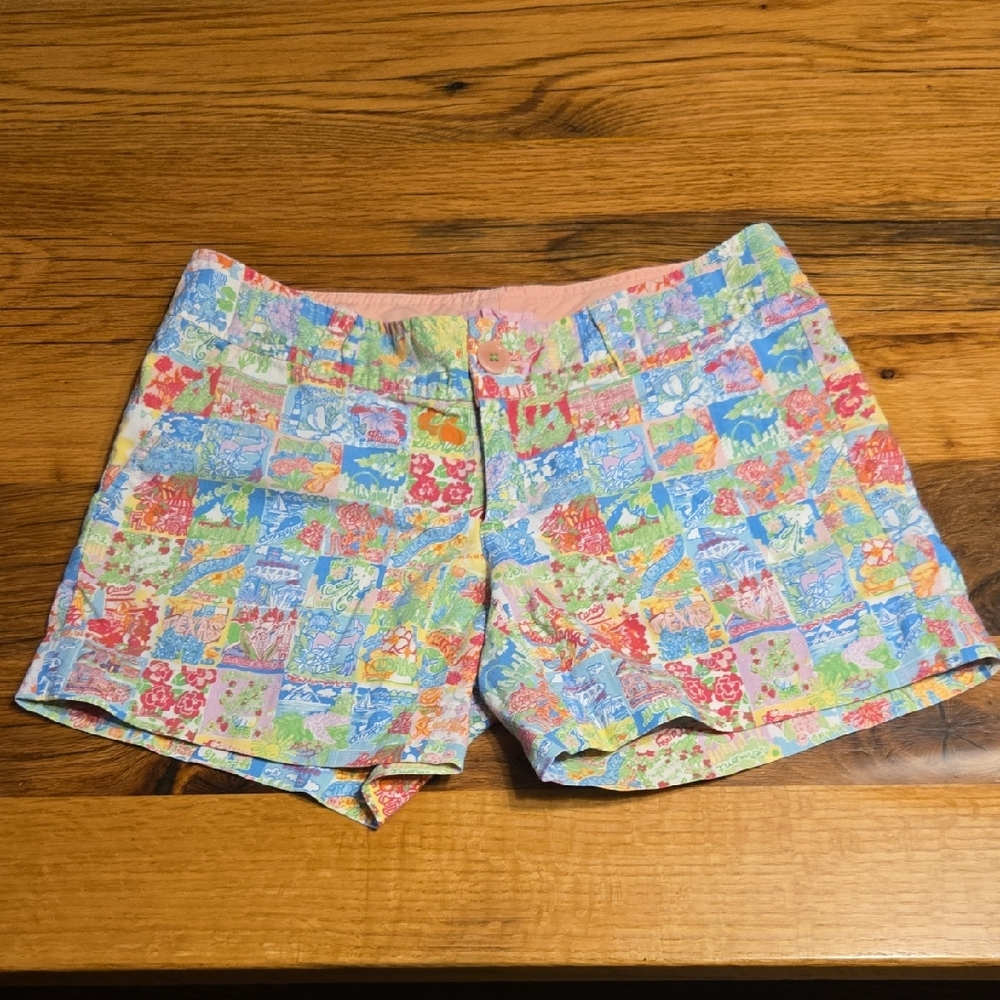 Lilly Pulitzer Multicolor Patchwork Women's Short… - image 1